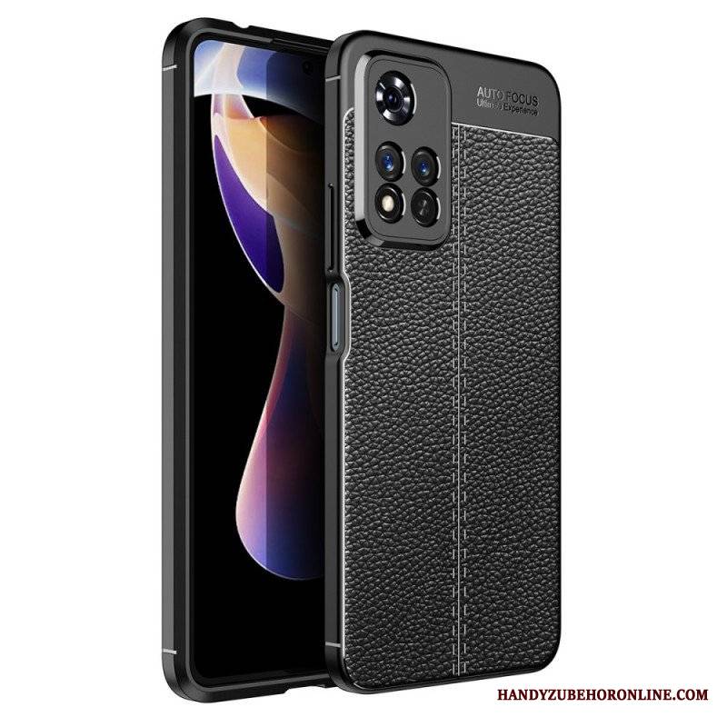 Etui do Xiaomi Redmi Note 11 Pro Plus 5G Efekt Skóry Liczi Z Podwójną Linią