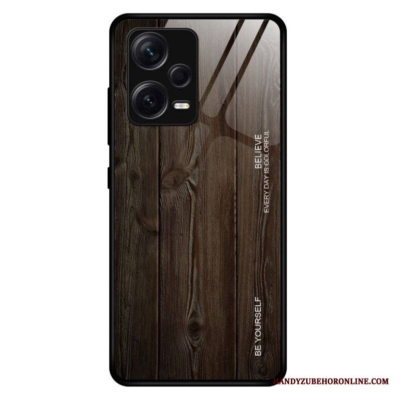 Etui do Xiaomi Redmi Note 12 Pro Plus Szkło Hartowane W Stylu Drewna