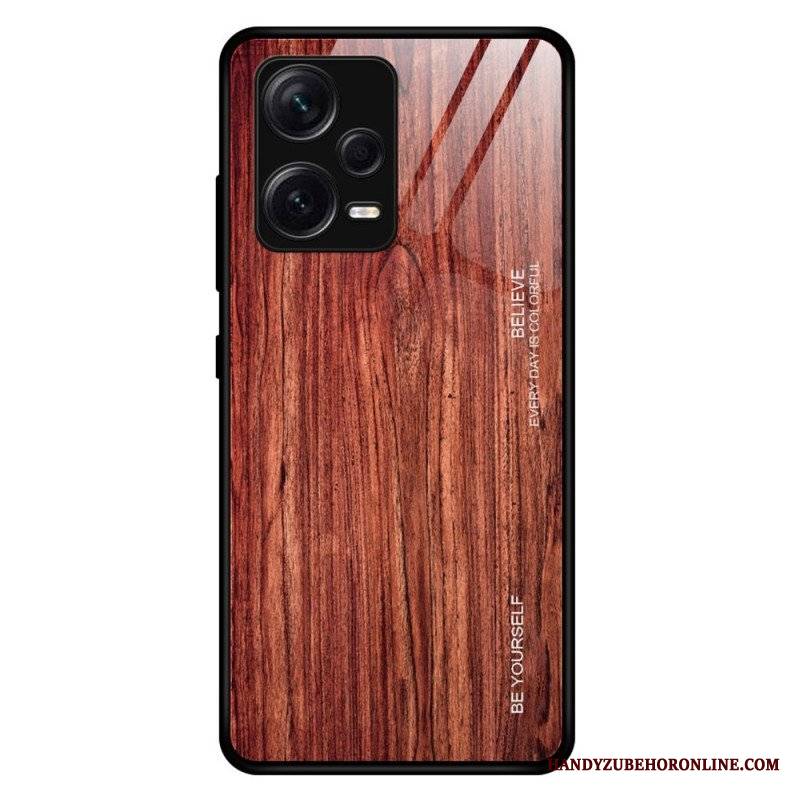 Etui do Xiaomi Redmi Note 12 Pro Plus Szkło Hartowane W Stylu Drewna