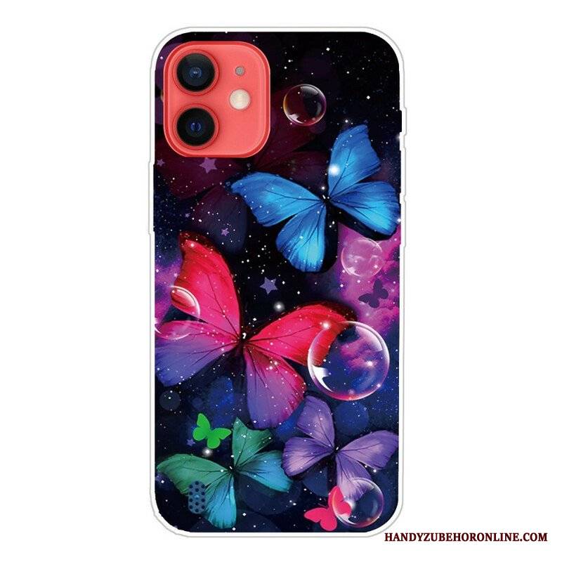 Etui do iPhone 13 Mini Elastyczne Motyle