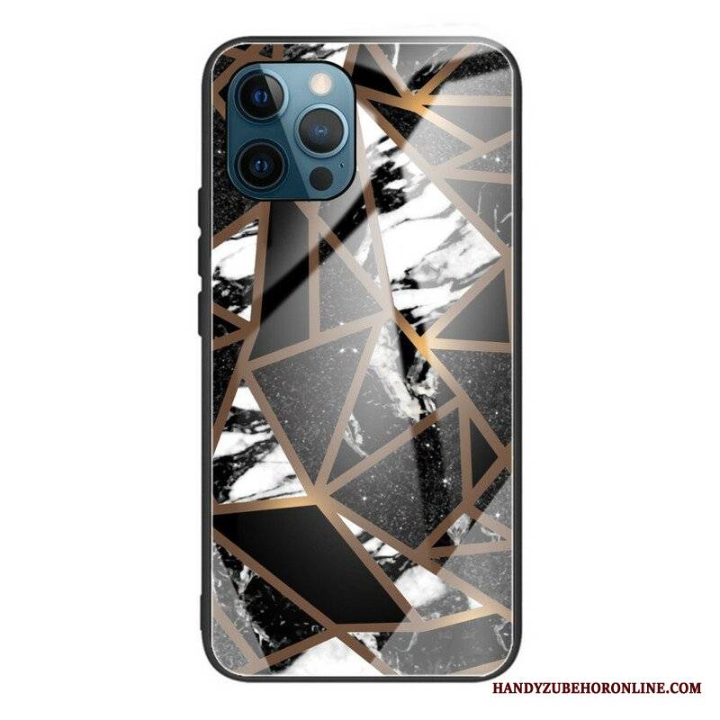 Etui do iPhone 13 Pro Geometria Marmurowe Szkło Hartowane