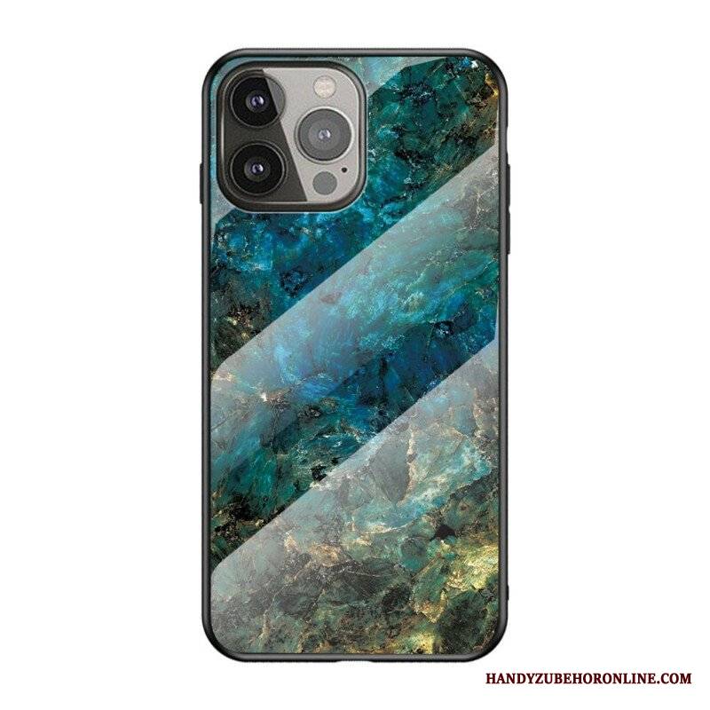 Etui do iPhone 13 Pro Szkło Hartowane W Kolorach Marmuru