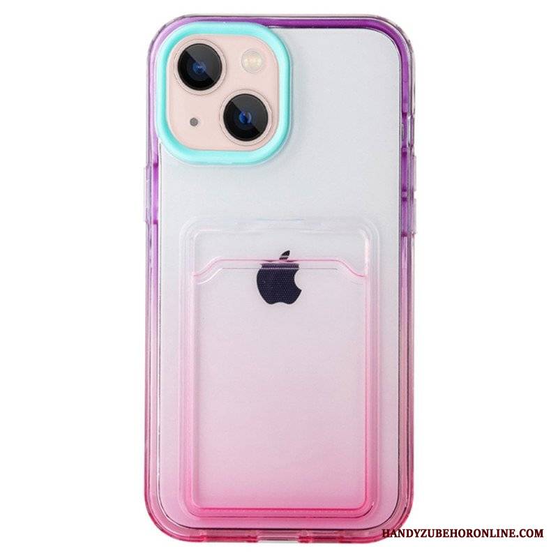 Etui do iPhone 14 Posiadacz Karty Gradientu