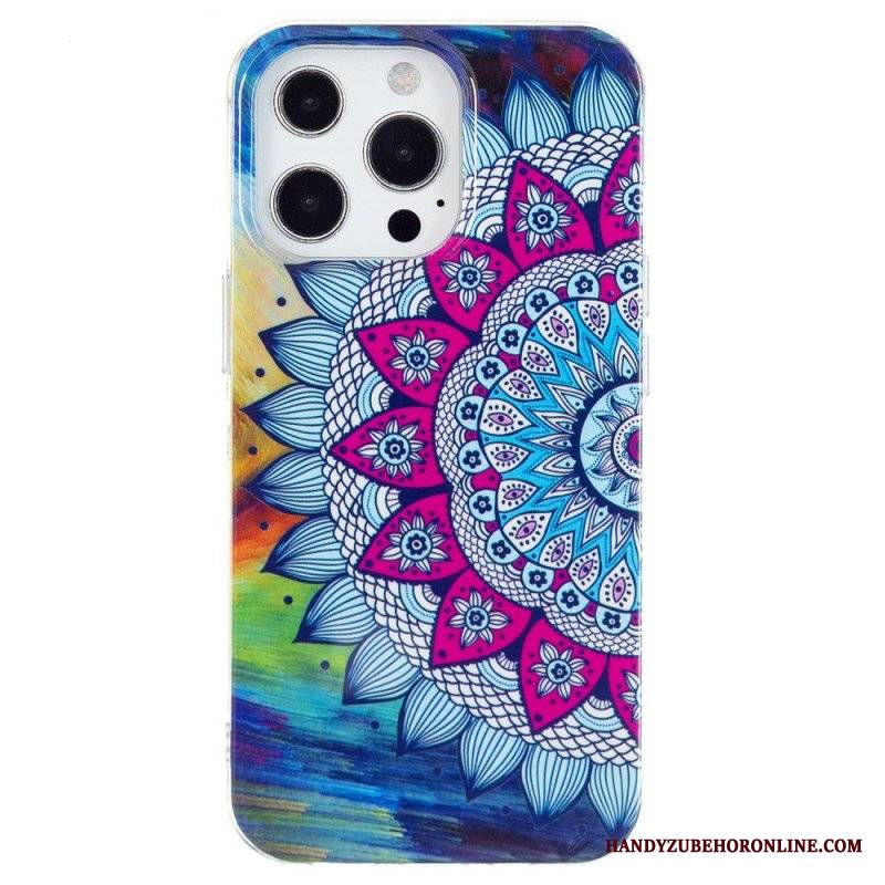 Etui do iPhone 15 Pro Fluorescencyjna Mandala