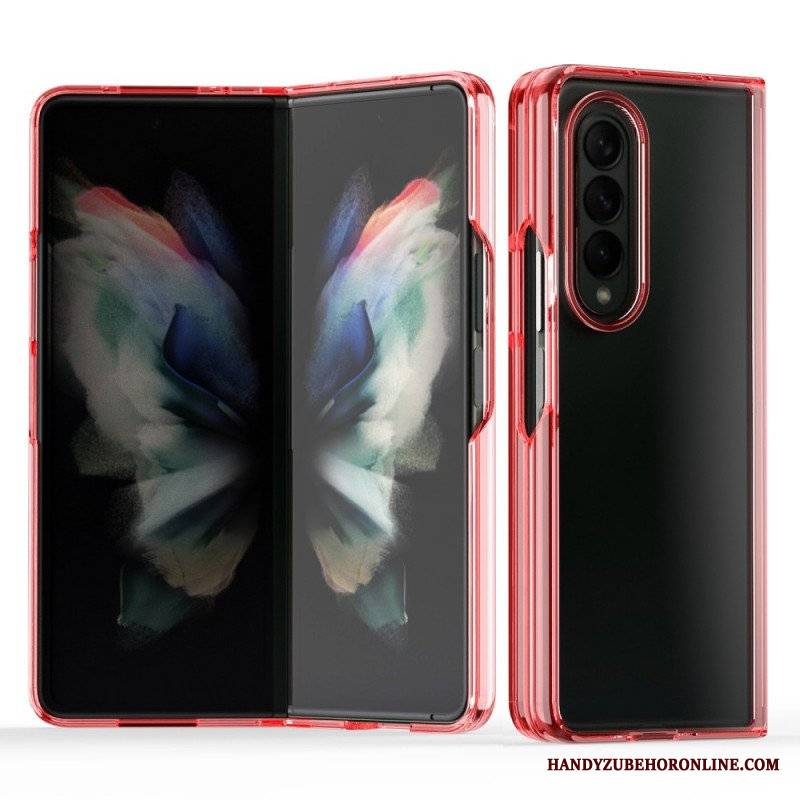 Futerały do Samsung Galaxy Z Fold 3 5G Przezroczyste Kolorowe Krawędzie