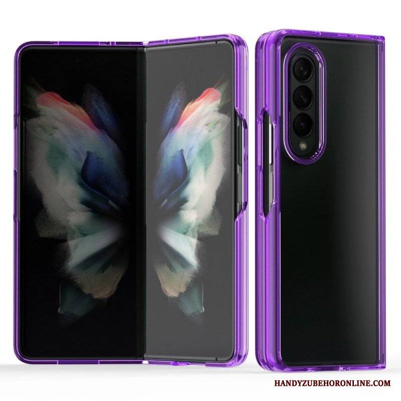 Futerały do Samsung Galaxy Z Fold 3 5G Przezroczyste Kolorowe Krawędzie