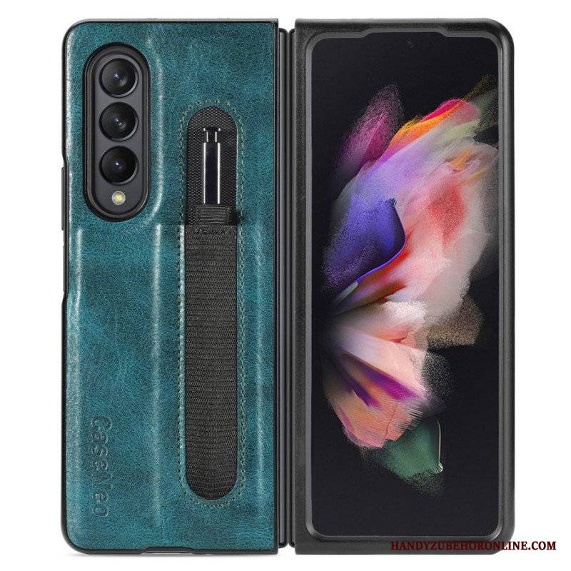 Futerały do Samsung Galaxy Z Fold 3 5G Stylowy Skórzany Uchwyt Na Rysik Caseneo