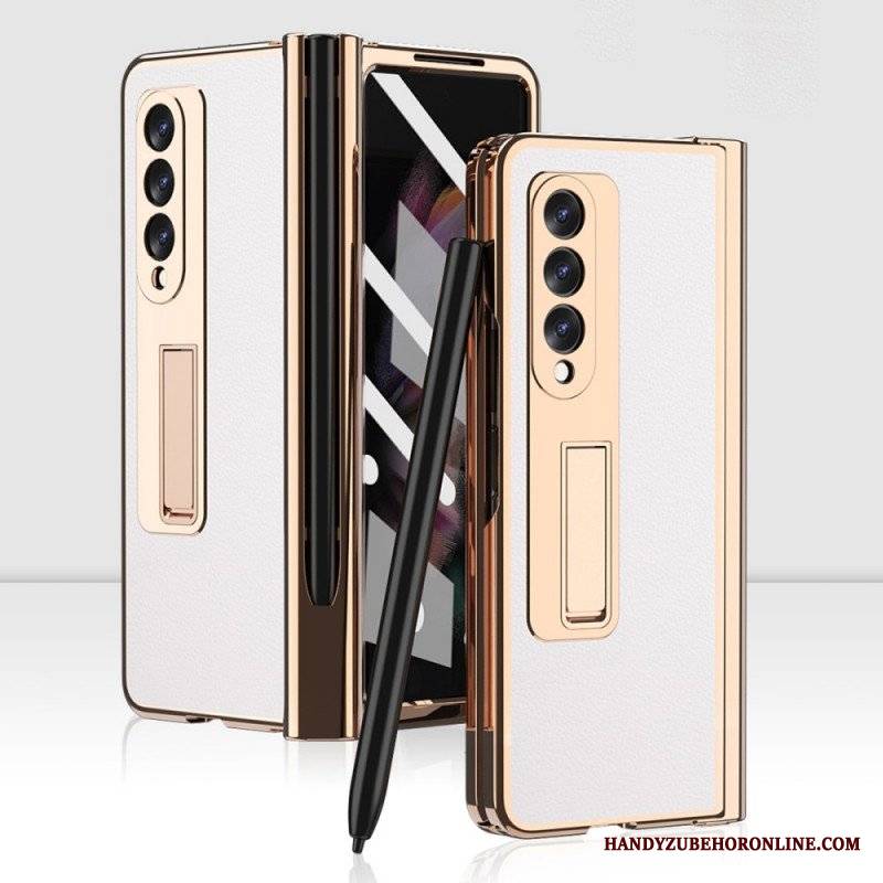 Futerały do Samsung Galaxy Z Fold 3 5G Wielofunkcyjna Skóra Liczi