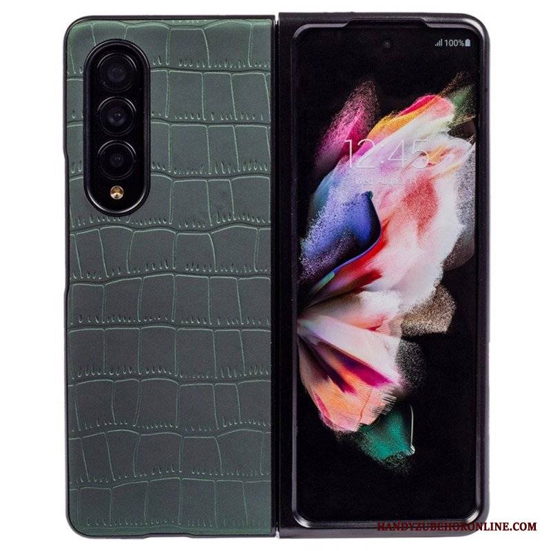 Futerały do Samsung Galaxy Z Fold 4 Wytłaczany Krokodyl