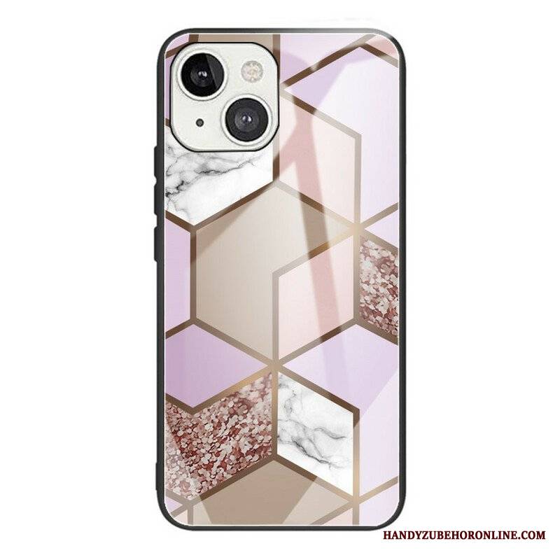 Futerały do iPhone 13 Mini Geometria Marmurowe Szkło Hartowane