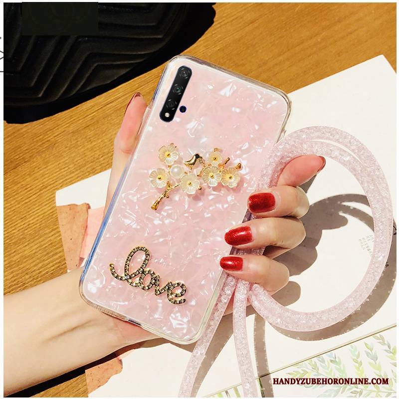 Honor 20 Futerał Rhinestone Etui Na Telefon Moda Anti-fall Wiszące Ozdoby Ochraniacz Cienka