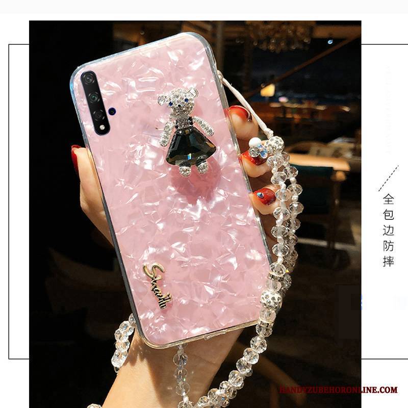 Honor 20 Futerał Rhinestone Etui Na Telefon Moda Anti-fall Wiszące Ozdoby Ochraniacz Cienka