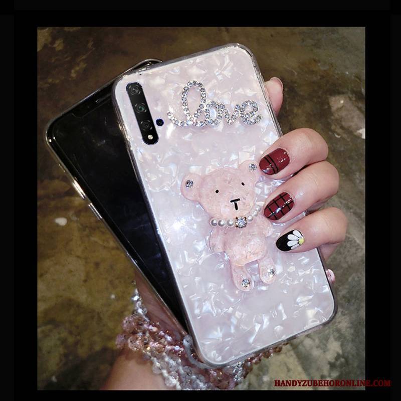 Honor 20 Futerał Rhinestone Etui Na Telefon Moda Anti-fall Wiszące Ozdoby Ochraniacz Cienka