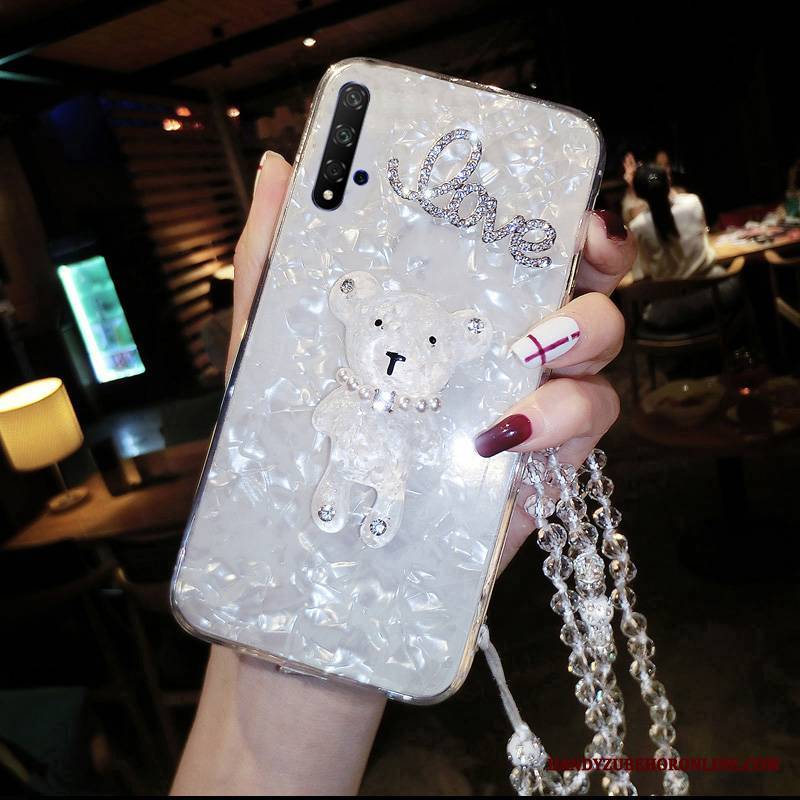 Honor 20 Futerał Rhinestone Etui Na Telefon Moda Anti-fall Wiszące Ozdoby Ochraniacz Cienka