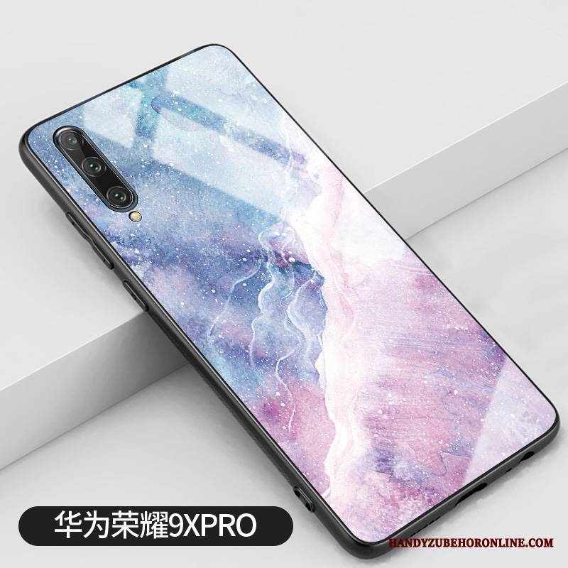 Honor 9x Pro Futerał Anti-fall Silikonowe Etui Purpurowy Proste Duży Etui Na Telefon