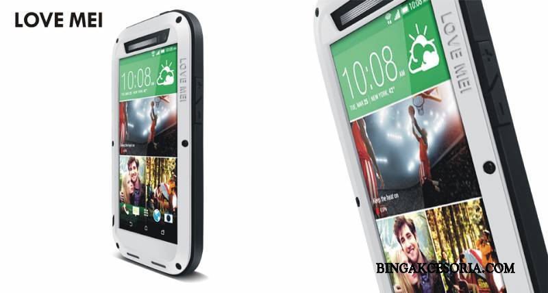 Htc One M8 Futerał All Inclusive Telefon Komórkowy Etui Trzy Mechanizmy Obronne Metal Czarny Ochraniacz