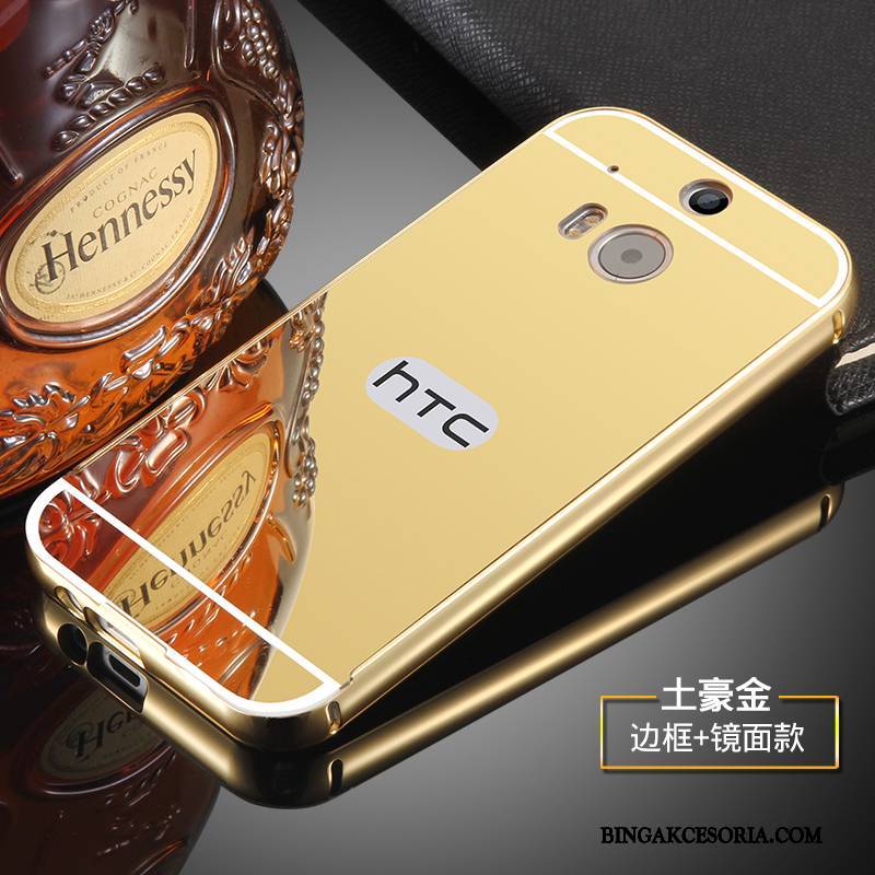 Htc One M8 Futerał Etui Metal Ochraniacz Etui Na Telefon Szkło Hartowane Srebro Filmy