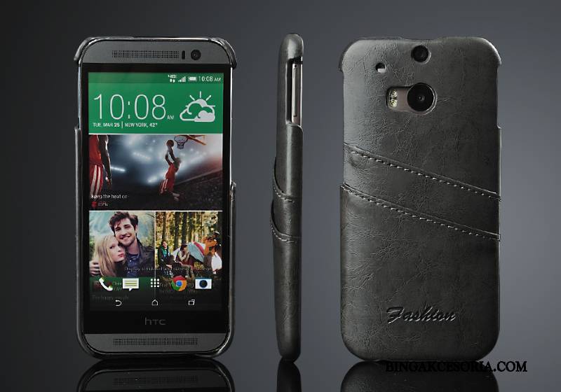 Htc One M8 Futerał Etui Tylna Pokrywa Ochraniacz Telefon Komórkowy Prawdziwa Skóra Karta Tendencja