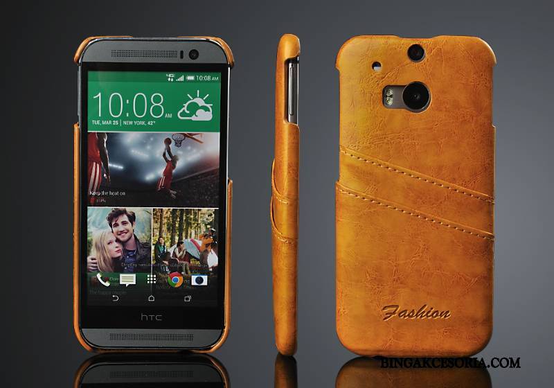 Htc One M8 Futerał Etui Tylna Pokrywa Ochraniacz Telefon Komórkowy Prawdziwa Skóra Karta Tendencja