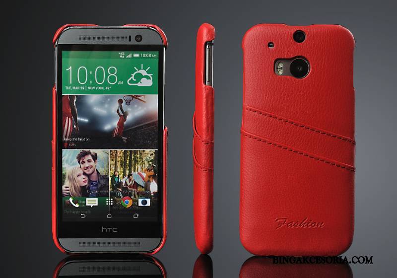 Htc One M8 Futerał Etui Tylna Pokrywa Ochraniacz Telefon Komórkowy Prawdziwa Skóra Karta Tendencja