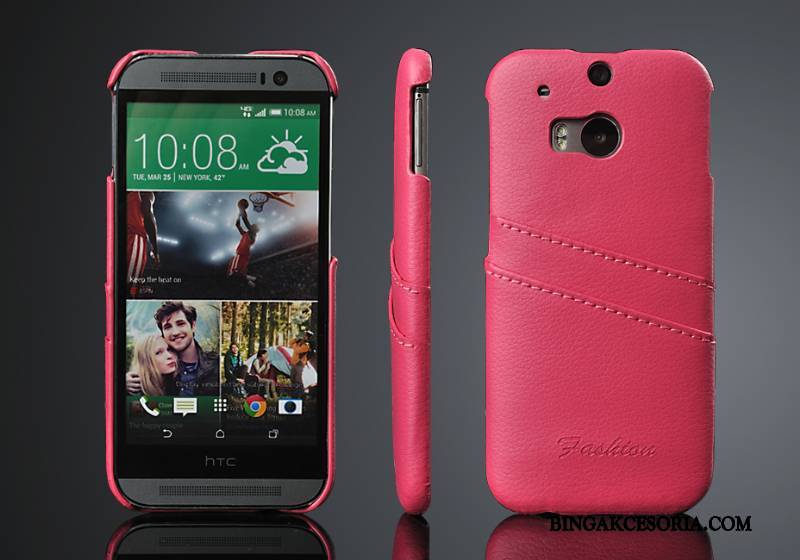 Htc One M8 Futerał Etui Tylna Pokrywa Ochraniacz Telefon Komórkowy Prawdziwa Skóra Karta Tendencja