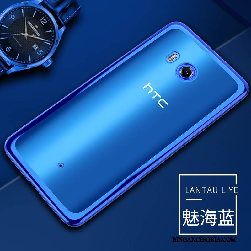 Htc U11 Futerał Anti-fall Przezroczysty Silikonowe All Inclusive Etui Złoto Miękki