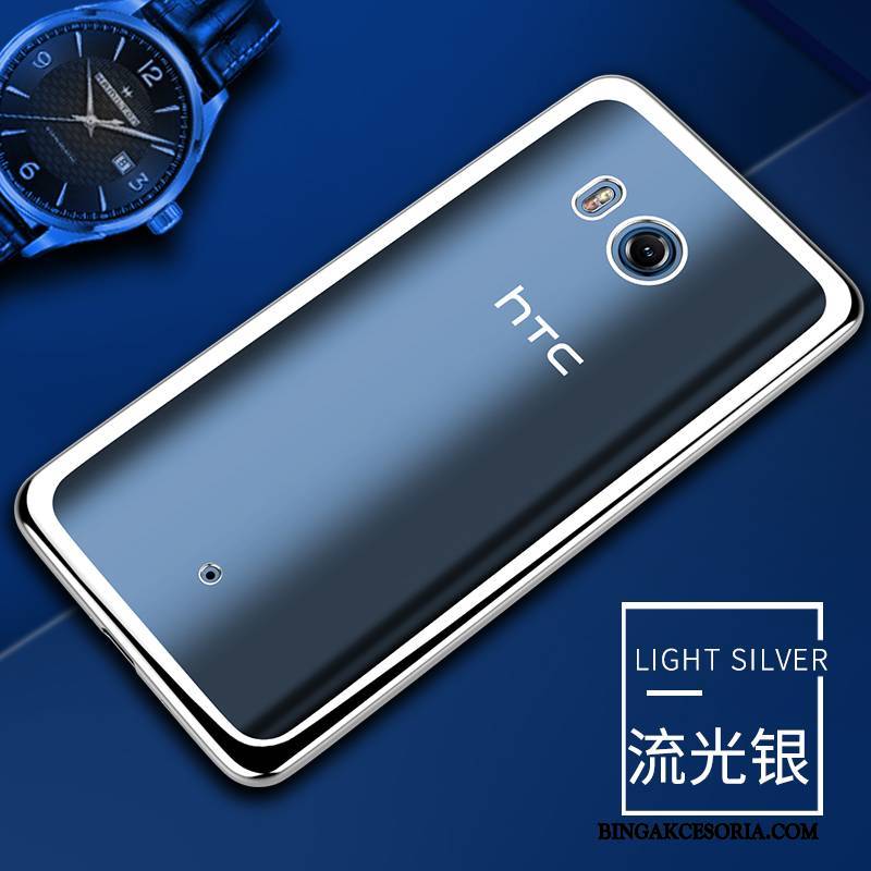 Htc U11 Futerał Anti-fall Przezroczysty Silikonowe All Inclusive Etui Złoto Miękki