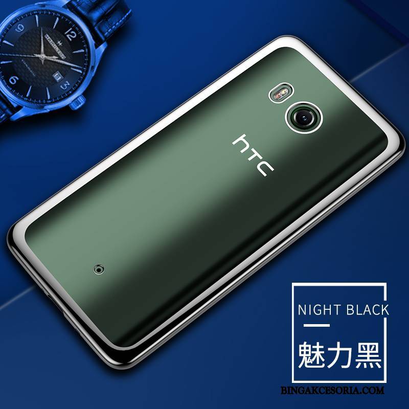 Htc U11 Futerał Anti-fall Przezroczysty Silikonowe All Inclusive Etui Złoto Miękki