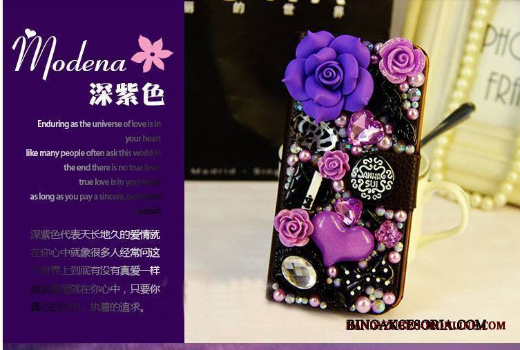 Huawei Ascend G6 Etui Torby Ochraniacz Rhinestone Czerwony Etui Na Telefon Futerał