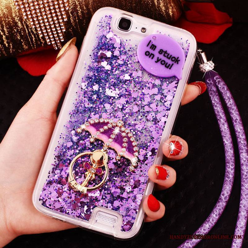 Huawei Ascend G7 Futerał Tendencja Niebieski Rhinestone Etui Cienka Quicksand Ochraniacz