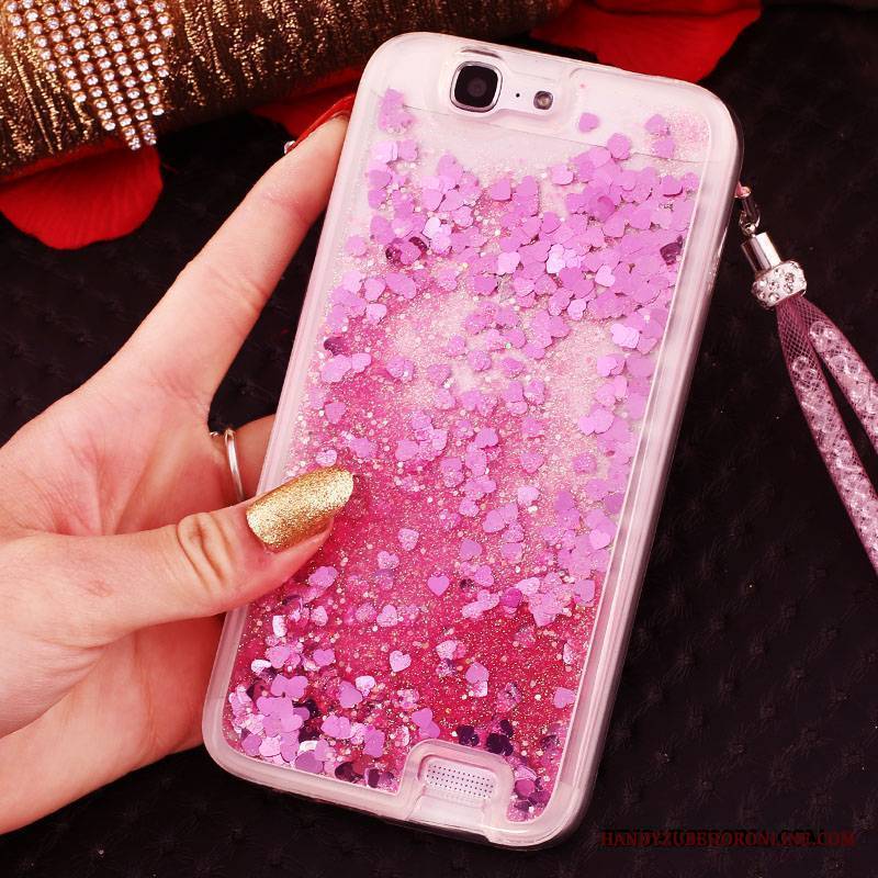 Huawei Ascend G7 Futerał Tendencja Niebieski Rhinestone Etui Cienka Quicksand Ochraniacz