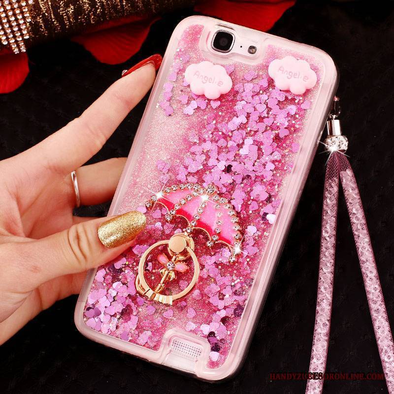 Huawei Ascend G7 Futerał Tendencja Niebieski Rhinestone Etui Cienka Quicksand Ochraniacz