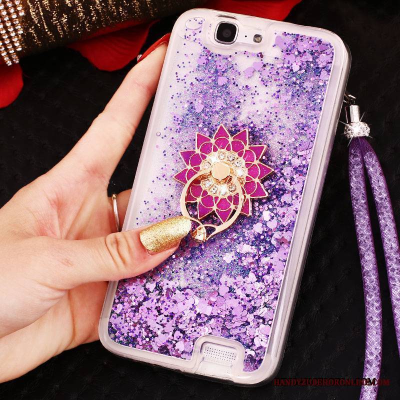 Huawei Ascend G7 Futerał Tendencja Niebieski Rhinestone Etui Cienka Quicksand Ochraniacz