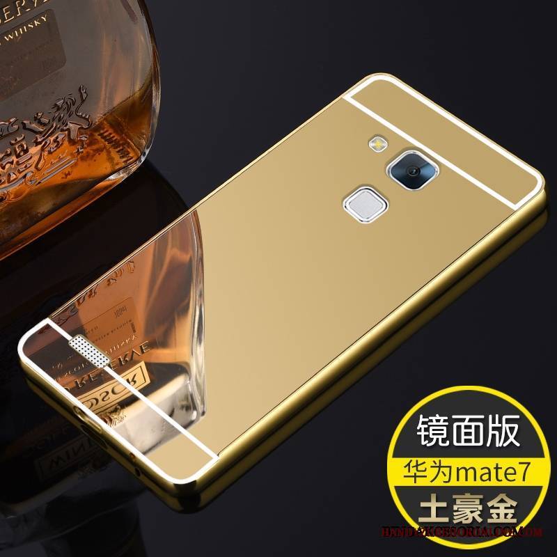 Huawei Ascend Mate 7 Futerał Anti-fall Etui Na Telefon Metal Granica Piękny Srebro