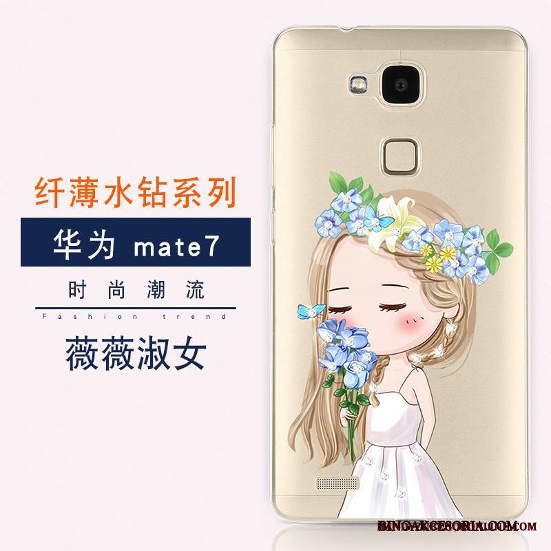 Huawei Ascend Mate 7 Futerał Ochraniacz Miękki Rhinestone Etui Etui Na Telefon Nowy All Inclusive