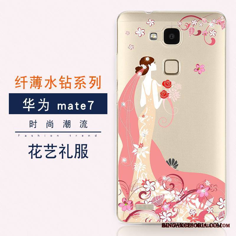 Huawei Ascend Mate 7 Futerał Ochraniacz Miękki Rhinestone Etui Etui Na Telefon Nowy All Inclusive