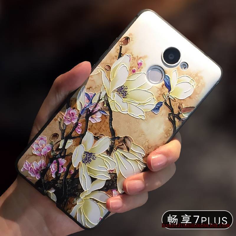 Huawei G9 Plus Futerał Anti-fall Ochraniacz Silikonowe All Inclusive Etui Na Telefon Żółty