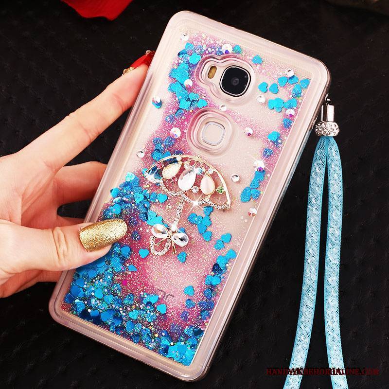 Huawei G9 Plus Futerał Etui Na Telefon Ring Silikonowe Rhinestone Quicksand Ochraniacz Anti-fall