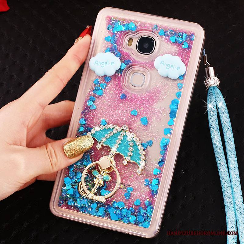 Huawei G9 Plus Futerał Etui Na Telefon Ring Silikonowe Rhinestone Quicksand Ochraniacz Anti-fall