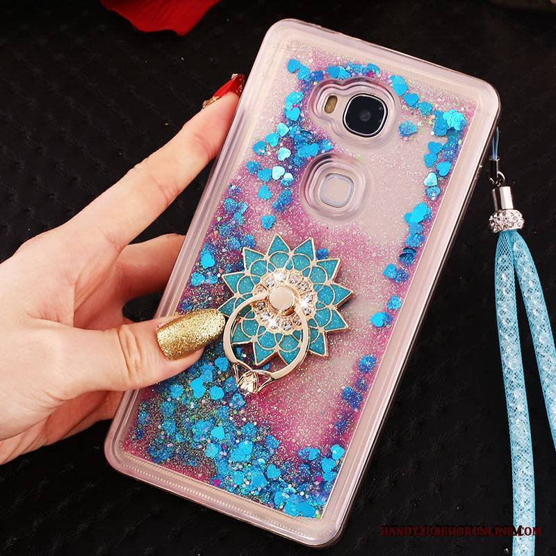 Huawei G9 Plus Futerał Etui Na Telefon Ring Silikonowe Rhinestone Quicksand Ochraniacz Anti-fall