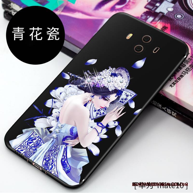 Huawei Mate 10 Futerał Czerwony Osobowość Anti-fall Kreatywne Silikonowe Rhinestone All Inclusive