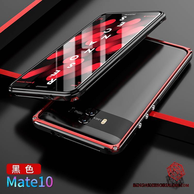 Huawei Mate 10 Futerał Etui Etui Na Telefon Tylna Pokrywa Granica Metal Złoto Ochraniacz