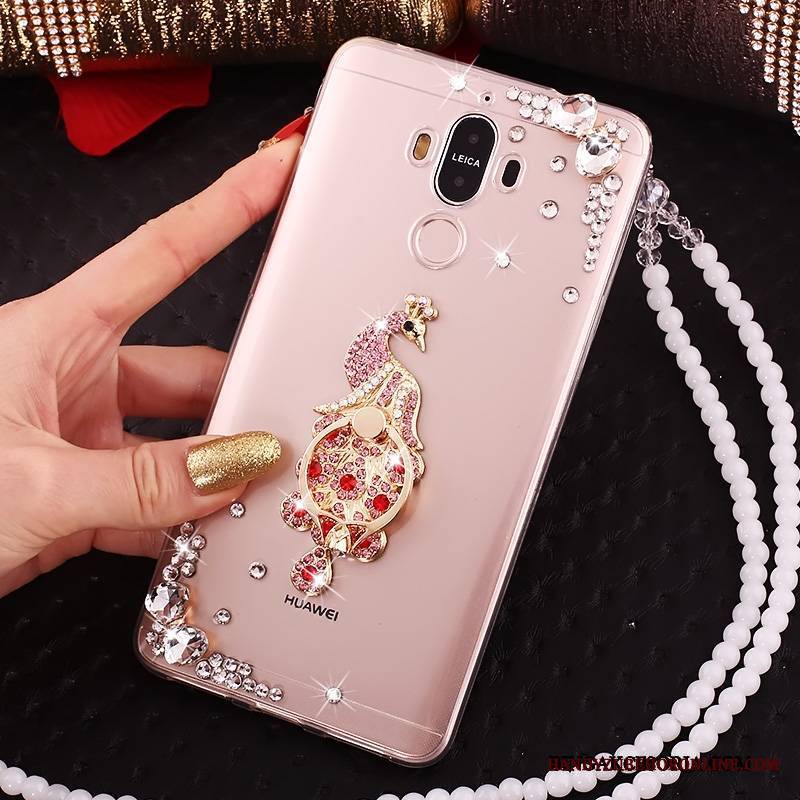 Huawei Mate 10 Pro Futerał Etui Etui Na Telefon Rhinestone Złoto Przezroczysty