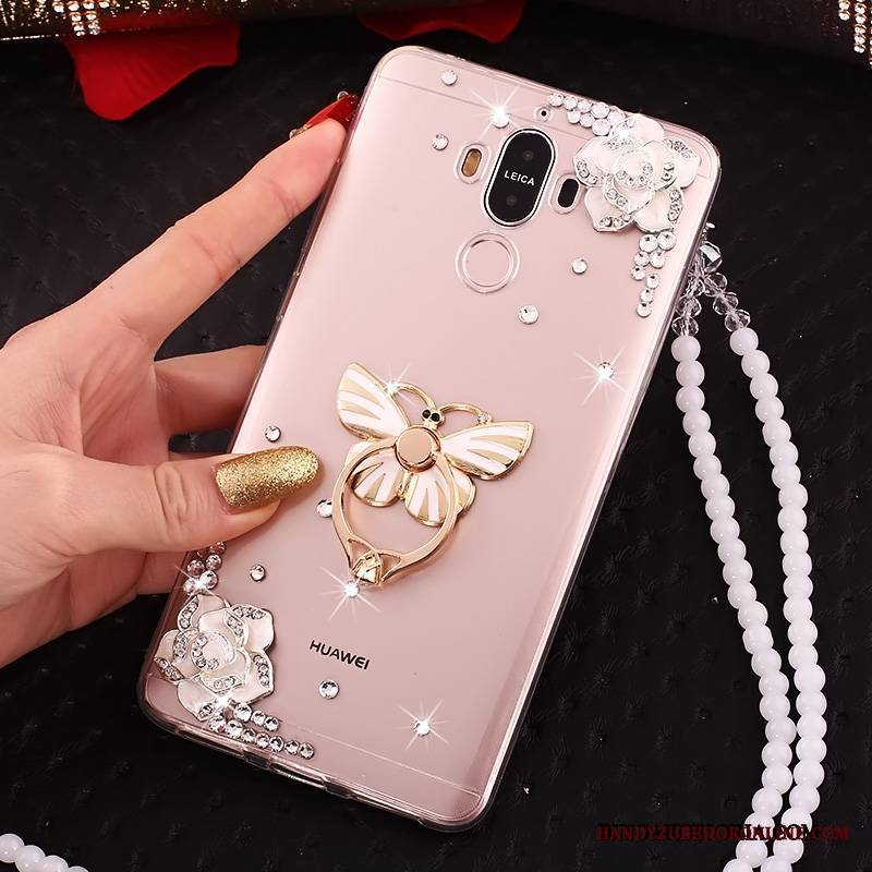 Huawei Mate 10 Pro Futerał Etui Etui Na Telefon Rhinestone Złoto Przezroczysty