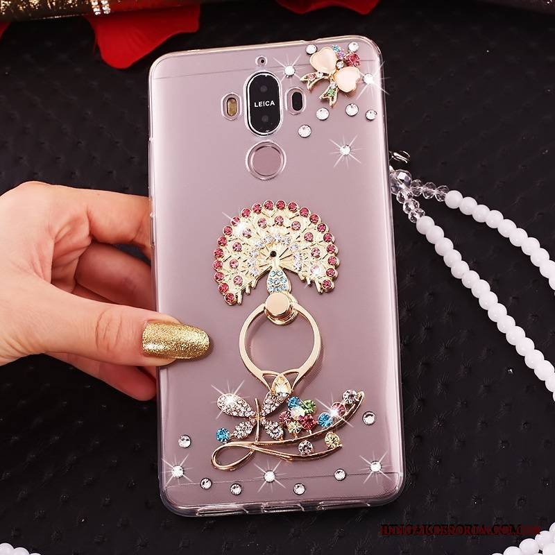 Huawei Mate 10 Pro Futerał Etui Etui Na Telefon Rhinestone Złoto Przezroczysty