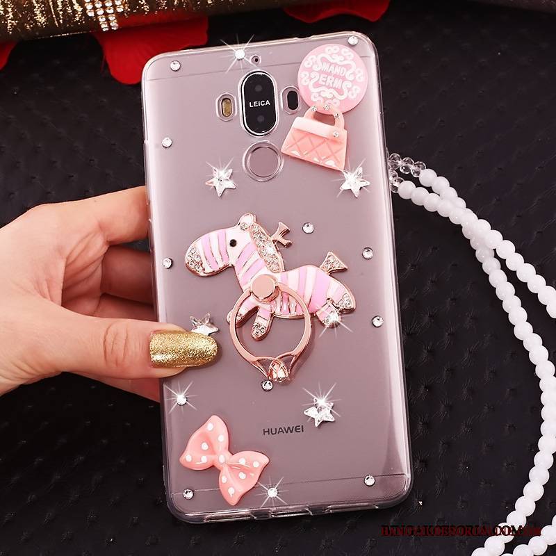 Huawei Mate 10 Pro Futerał Etui Etui Na Telefon Rhinestone Złoto Przezroczysty