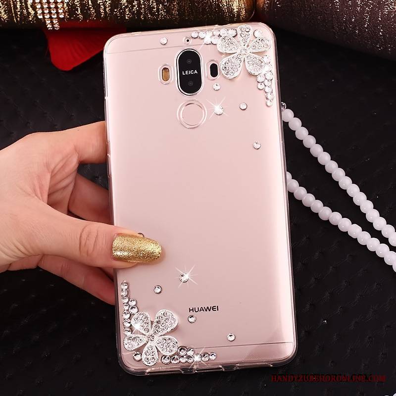 Huawei Mate 10 Pro Futerał Etui Etui Na Telefon Rhinestone Złoto Przezroczysty