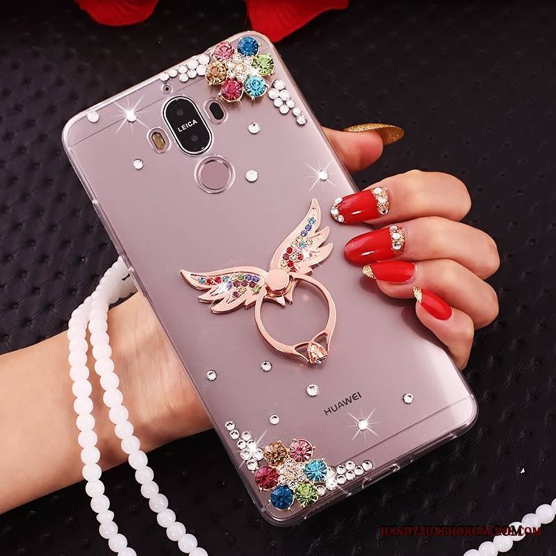 Huawei Mate 10 Pro Futerał Etui Etui Na Telefon Rhinestone Złoto Przezroczysty