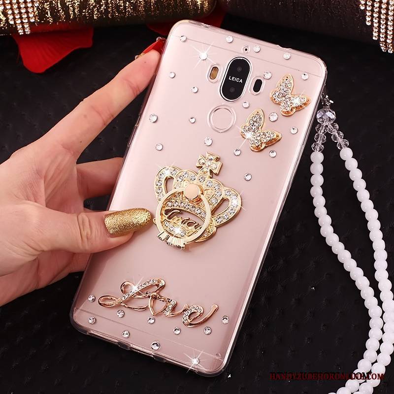 Huawei Mate 10 Pro Futerał Etui Etui Na Telefon Rhinestone Złoto Przezroczysty