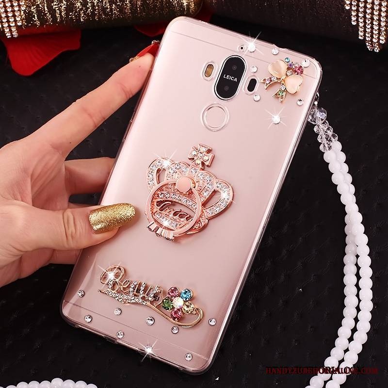 Huawei Mate 10 Pro Futerał Etui Etui Na Telefon Rhinestone Złoto Przezroczysty